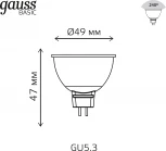 Лампочка светодиодная Gauss Basic 1013527