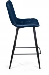 Стул полубарный UNO, бархат синий 29 / чёрный конус Top Concept UNO 74733