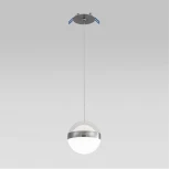 Подвесной светильник Odeon Light Roni 5037/12L никель/прозрачн/молочный/металл/акрил LED 12W 4000K 600лм (220V, на проводе, шар)