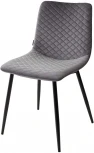 Обеденный стул M-City TINTIN BLUVEL-14 GREY / черный каркас