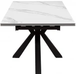 Стол SFE140 Керамика Белый мрамор/подстолье черное/опоры черные (2 уп.) Dikline 00-00062493