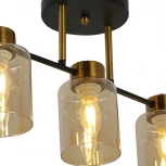 Потолочная люстра на штанге ILLUMICO IL6111-5COU-79 BK GD (220V)