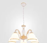 Подвесная люстра Arte Milano AM340837 340837/5 WT+G (220V, на цепи)