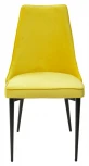 Обеденный стул M-City NEPAL-P ЖЕЛТЫЙ #H19, велюр/ черный каркас