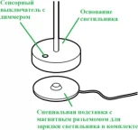 Интерьерная настольная лампа светодиодная с аккумулятором Ubiqua Standy Mini 321404 (регулировка яркости, сенсорный выключатель, IP54)