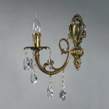 Бра Ambiente by Brizzi Alicante 8888/1 PB Tear Drop (220V, хрусталь Asfour, подвески, подсвечник, свеча)