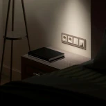 Рамка на 4 поста Favorit (латте, стекло) Werkel W0041142 (a058821)