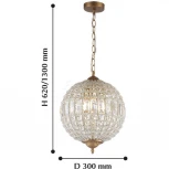 Подвесная люстра Favourite Orientalium 2296-3P (220V, на цепи, шар)