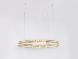 Подвесной светильник Newport 10120 10124+4/S gold (220V, хрусталь, на тросе, круглые, кольцо)