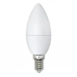Лампочка светодиодная свеча белая E14 9W 6500K Volpe LED-C37-9W/DW/E14/FR/NR