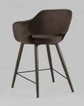 Стул полубарный Stool Group Саймон велюр тёмно-коричневый УТ000025175