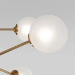 Потолочная люстра Wi-Fi на штанге Eurosvet Volver 50383 латунь (220V, управление смартфоном, голосовое управление, умный дом - Minimir Home, Алиса, Маруся, Салют, шарики)