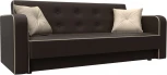Диван-книжка Тур (Коричневый,Бежевый/Экокожа,Велюр) Лига Диванов арт.126158