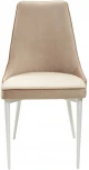 Стул NEPAL-P БЕЖЕВЫЙ #5, велюр/ белый каркас M-City 461MC03822