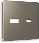 Лицевая панель Ambrella Volt ALFA (Темная бронза матовый) для розетки 2USB тип A+C QUANT AP6410