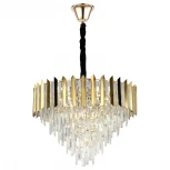 Подвесная люстра Stilfort Amman 1024/03/08P (220V, хрусталь, на цепи, круглые)