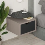 Тумба прикроватная OSLO NIGHTSTAND LEVE (ЛДСП,Металл/Черный,Бежевый) арт.LEV01136