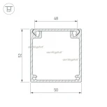 Профиль BOX52-2000 ANOD (Алюминий) 017356 Arlight