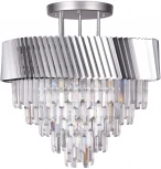 Потолочная люстра на штанге Arte Lamp Muscida A1004PL-10SI (220V, хрусталь)