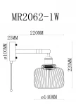 Бра MyFar Natalie MR2062-1W (220V, выключатель)