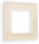 Рамка Ambrella Volt ALFA Platos (Бежевый Стекло закаленное натуральное) 1-ая AF380301