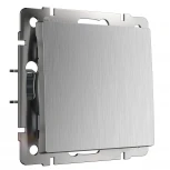 Выключатель одноклавишный (cеребряный рифленый) Werkel W1110009 (a051358)