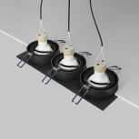 Встраиваемый светильник Atom GU10 3x50Вт Maytoni Technical DL024-2-03B (220V)