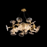 Подвесная люстра iLamp Savage 9070-D800 GD (220V, на тросе, цветы, ветки)