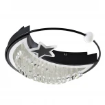 Потолочный светильник светодиодный хрустальный с пультом с регулировкой цветовой температуры LED4U LED4U L8024-450 BK