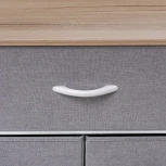 Комод Leset Ноа 7 ящ., Каркас Белый, Светло-серый Leset (Искусственный лен/Светло-серый) арт.2500000183461