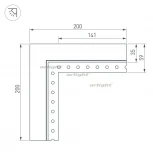 Угол SL-LINIA32-FANTOM-EDGE внутренний (Металл) 030100 Arlight