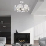 Потолочная люстра на штанге Arte Milano Sorrento-9309 379309/8/490 CR (220V, свеча)