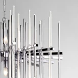 Подвесная люстра Wi-Fi Bogate's Allure 355/8 Smart хром (220V, управление смартфоном, голосовое управление, умный дом - Minimir Home, Алиса, Маруся, Салют, на цепи)