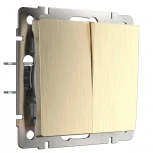 Выключатель двухклавишный (шампань рифленый) Werkel W1120010 (a051423)