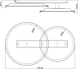 Светильник потолочный светодиодный Stilfort Alumin 4016/05/02C (регулировка яркости, 220V, пульт управления, круглые)