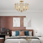 Потолочная люстра хрустальная на штанге Arte Milano Sorrento-4309 374309/6/80/470 GD (220V)