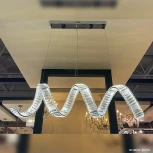 Подвесной светильник Crystal Lux MUSIKA SP100W LED L1200 CHROME (220V, на тросе)