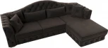 Диван угловой Артис правый угол (Коричневый/Велюр) Лига Диванов арт.121582
