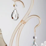 Торшер Eurosvet 12205 12205/3F белый (хрусталь Strotskis, подвески, выключатель, подсвечник, свеча, под старину)