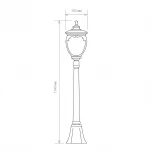 Наземный фонарь Elektrostandard Andromeda белое золото GLYF-8024F