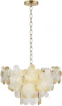 Подвесная люстра ST Luce Tender SL6240.203.06 золотистый/Прозрачный, январный E14 6*60W (220V, на цепи, цветы)