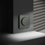 Диммер поворотно-нажимной 600 Вт (титан) Voltum S70 VLS070306