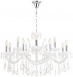 Подвесная люстра Crystal Lux BLANCA re SP12 (220V, подвески, на цепи, подсвечник, свеча)