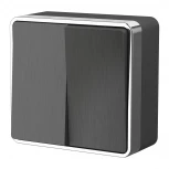 Выключатель двухклавишный Gallant (графит рифленый) Werkel W5020004 (a051337)