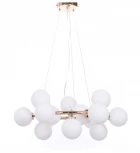 Подвесная люстра Lumina Deco LDP 6033-15 GD (220V, на тросе, шар, молекулы)