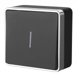 Выключатель одноклавишный с подсветкой Gallant (черный/хром) Werkel W5010135 (a050979)