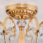 Подвесная люстра Eurosvet Collana 10096/8 золото/прозрачный хрусталь Strotskis