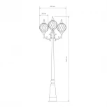Наземный фонарь Elektrostandard Sirius F/3 черное золото