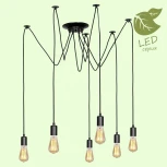 Подвесная люстра Lussole Lgo Shirley GRLSP-8172 (220V, на проводе, паук, IP21)