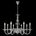 Подвесная люстра Crystal Lux ARABESQUE SP8 CHROME (220V, на цепи, подсвечник, свеча)